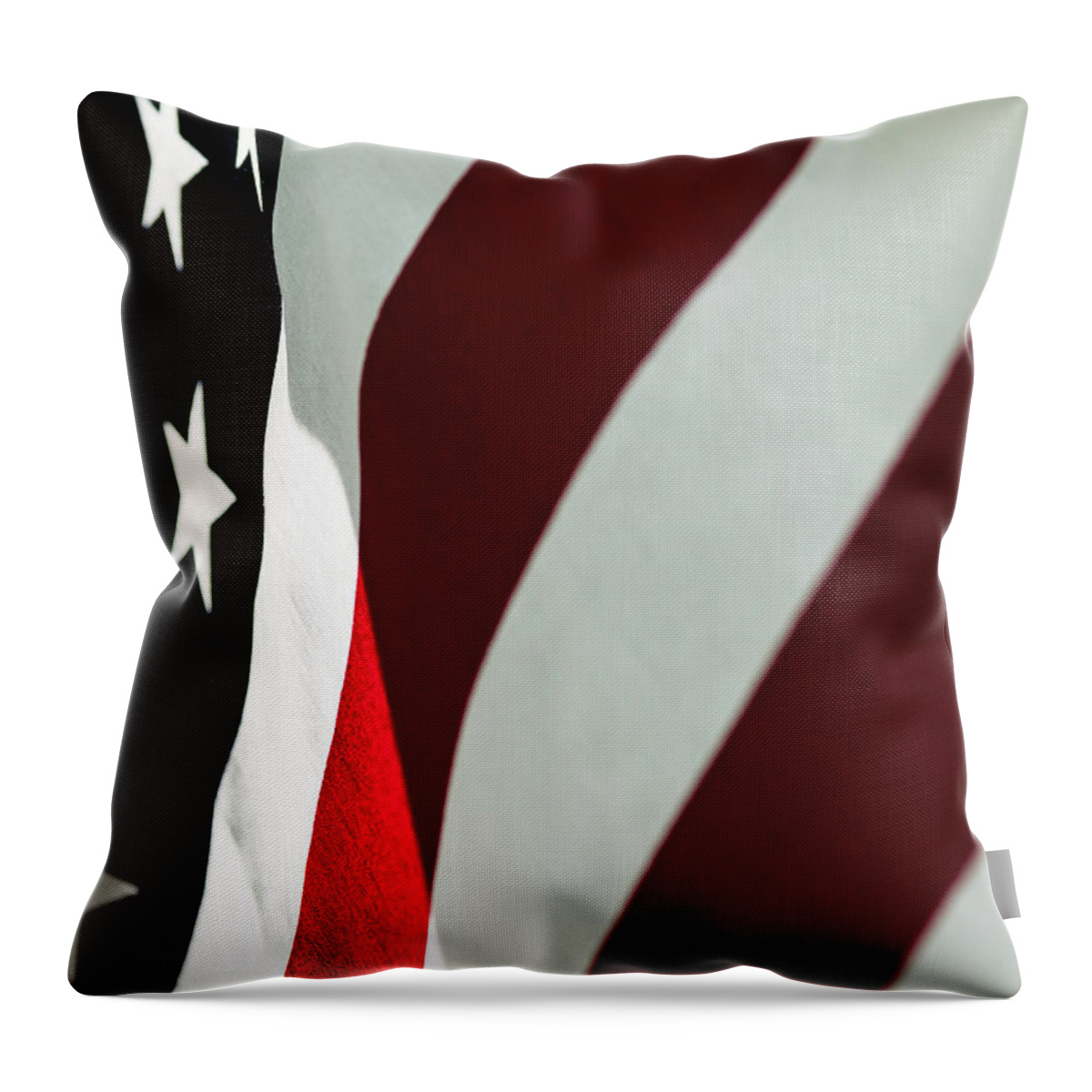 America Throw Pillow featuring the photograph American Flag 7 #1 by Amelia Pearn