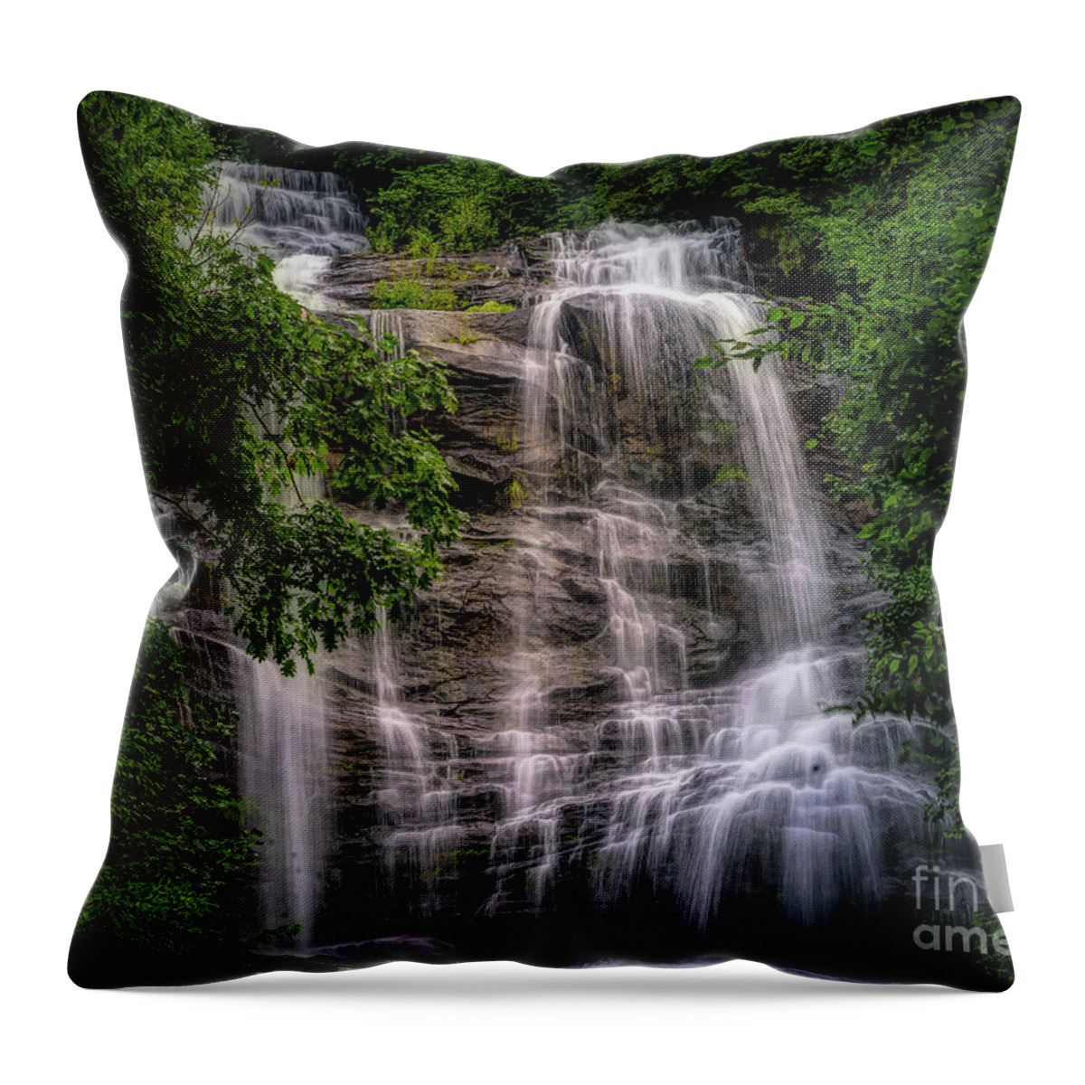 Amicalola Falls Throw Pillow featuring the photograph Amicalola Falls - Georgia #1 by Nick Zelinsky Jr