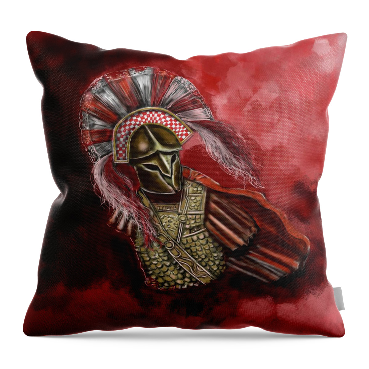 #thickpaint #rebelle4 #digitalart Throw Pillow featuring the digital art An Army of One #1 by Rob Hartman