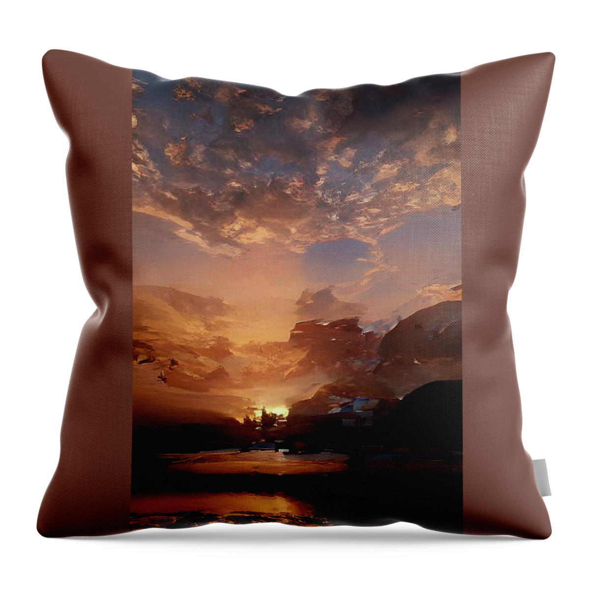  Throw Pillow featuring the digital art Beam Me Up #1 by Rod Turner