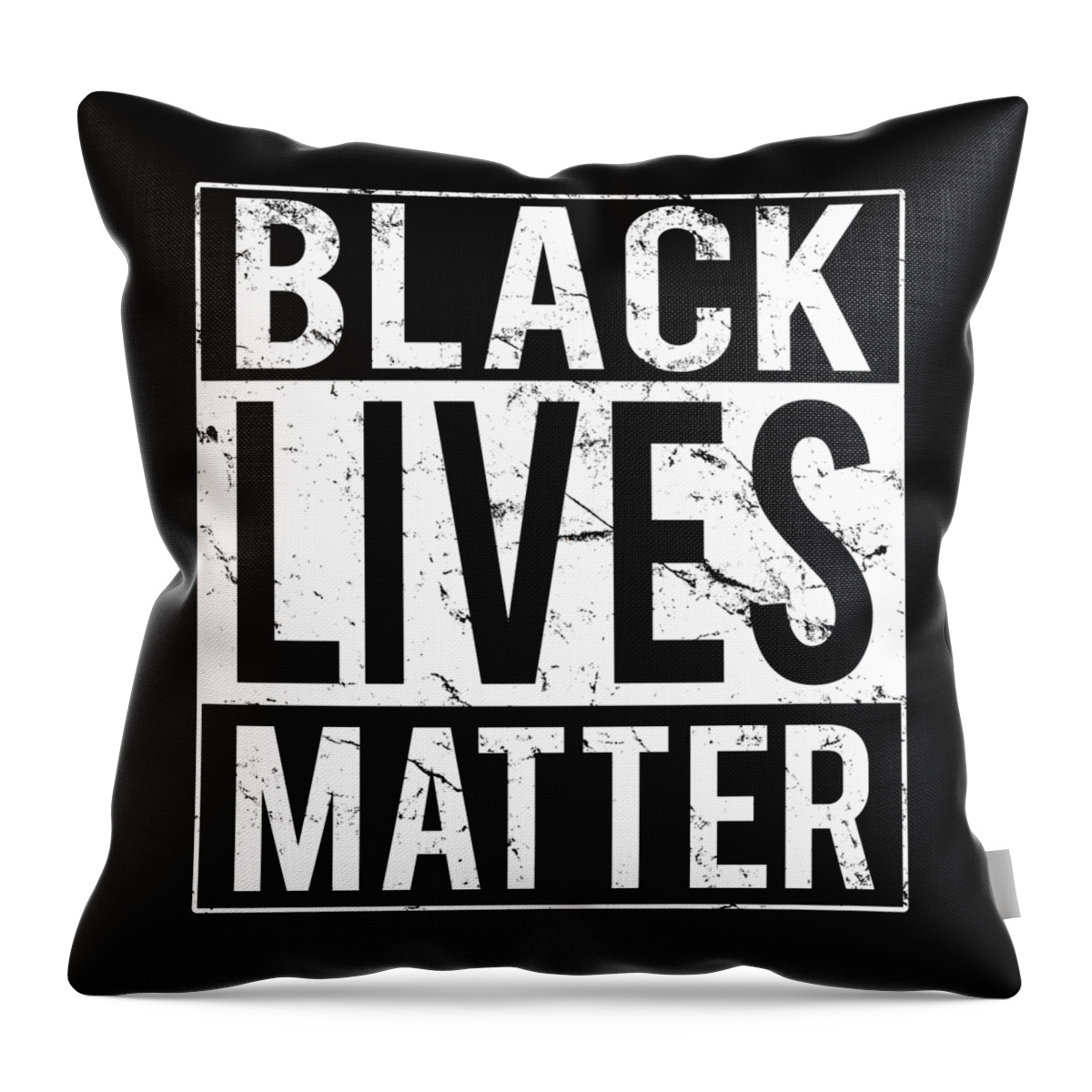 Cool Throw Pillow featuring the digital art Black Lives Matter BLM #1 by Flippin Sweet Gear