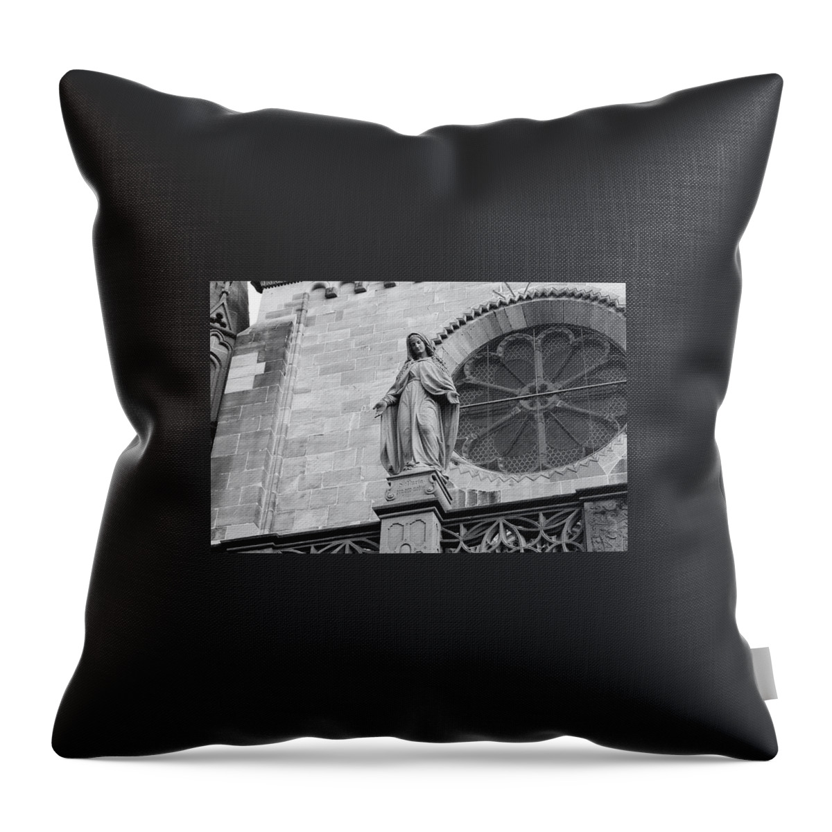 Architecture Throw Pillow featuring the photograph Church #1 by Ingrid Dendievel