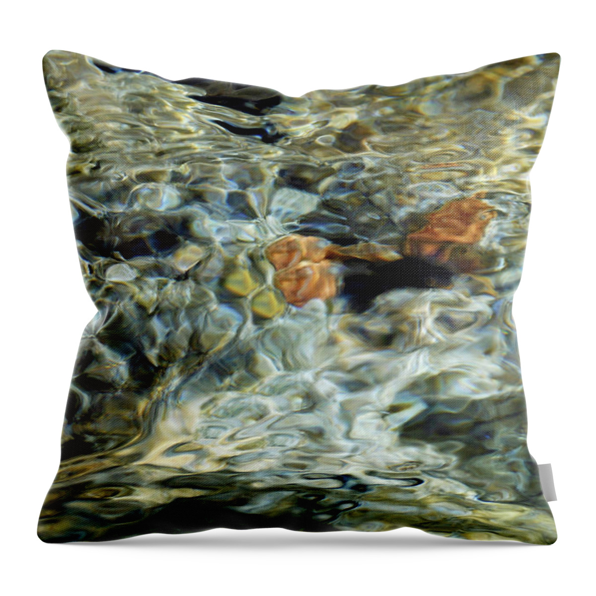 Abstract Photography Throw Pillow featuring the photograph Cool Stream 5 by Deborah Ann Good