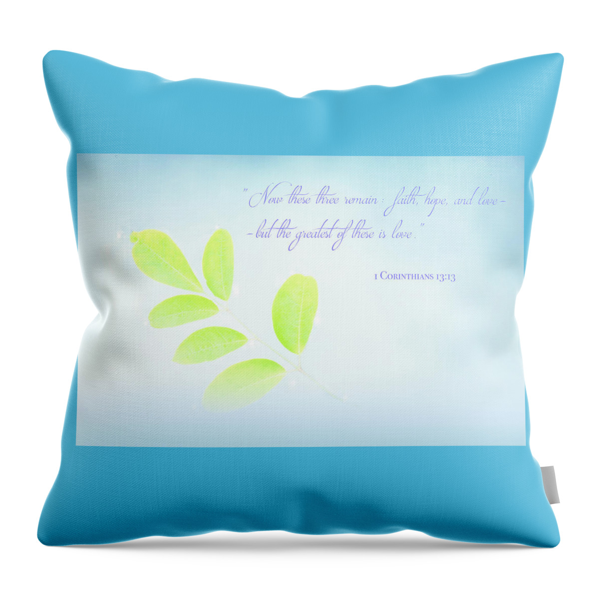 Love Throw Pillow featuring the photograph 1 Corinthians 13 13 by Mark Andrew Thomas