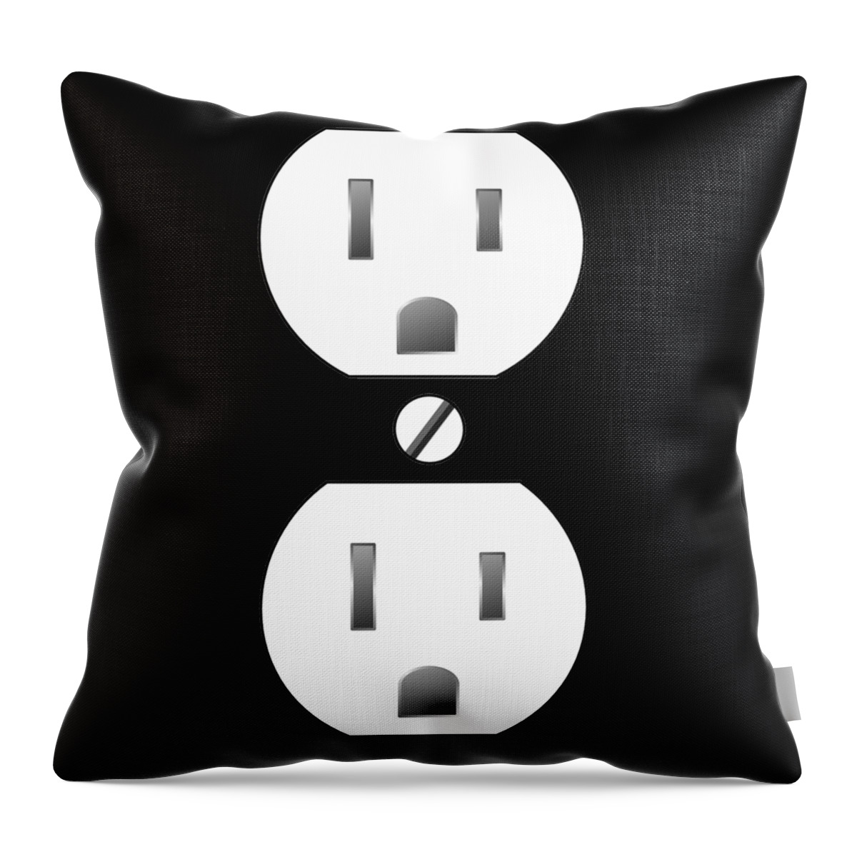 Halloween Throw Pillow featuring the digital art Electrical Outlet Halloween Costume #1 by Flippin Sweet Gear