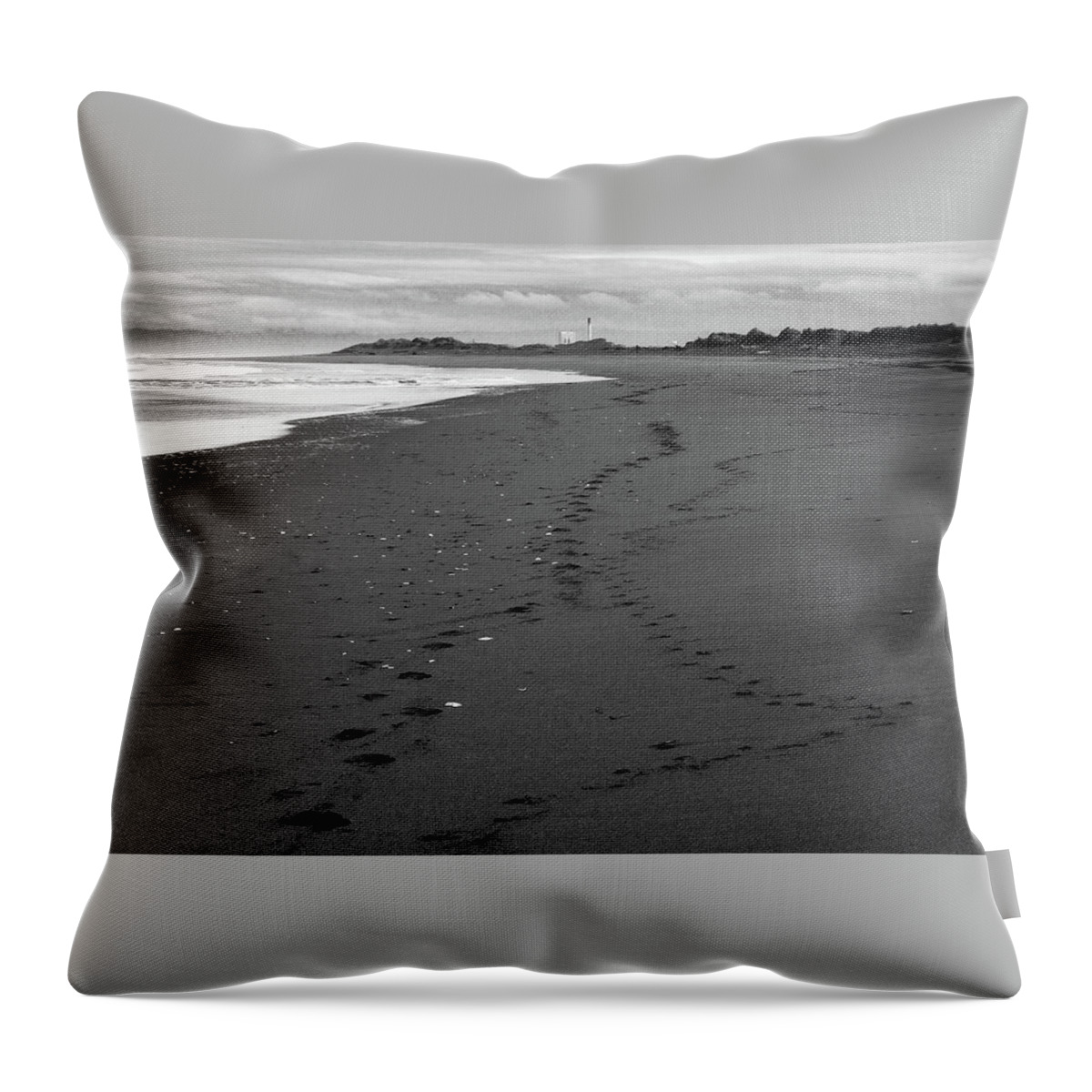  Throw Pillow featuring the photograph Footprints #1 by Dr Janine Williams