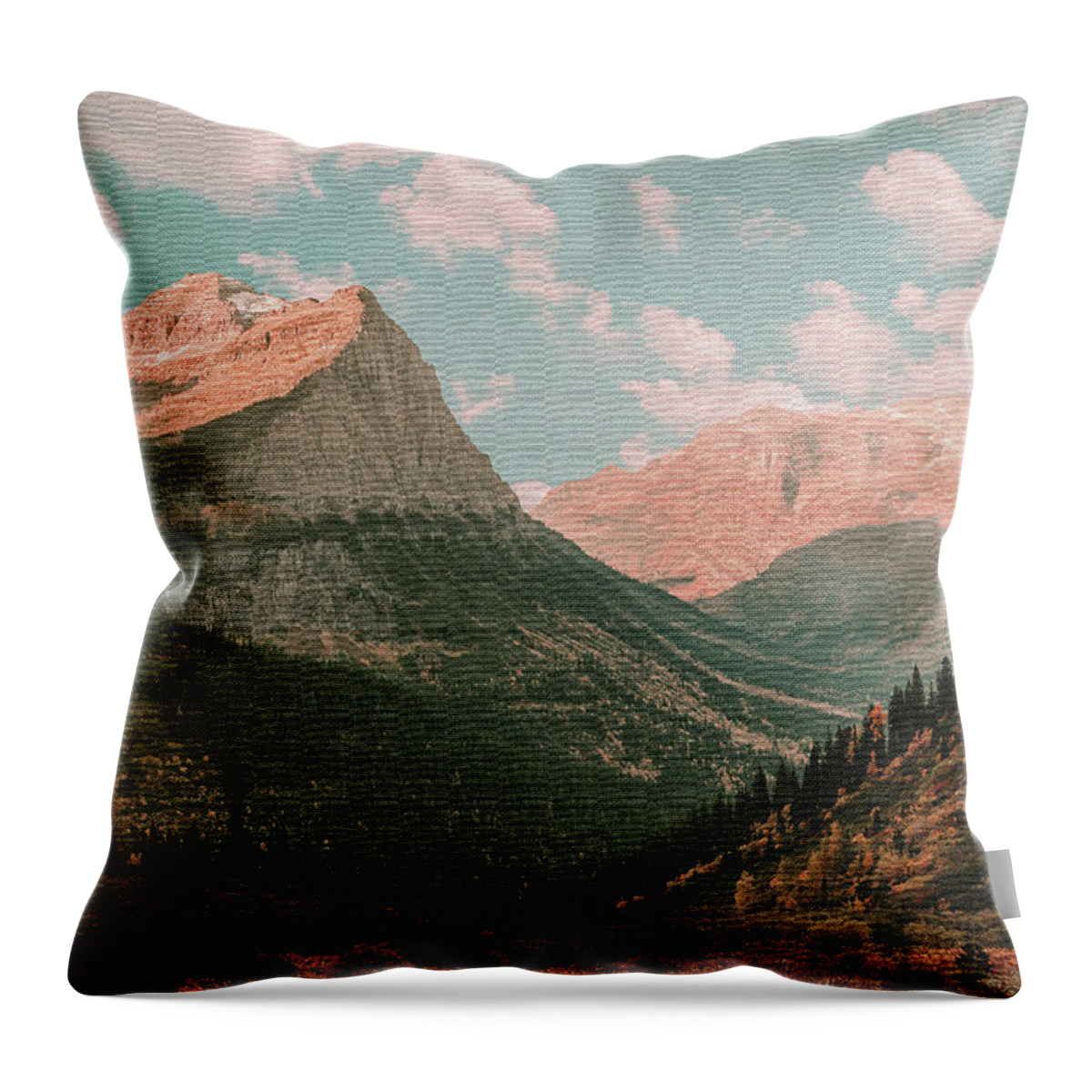 Landscape Throw Pillow featuring the photograph Glacier National Park, MT #1 by Long Shot