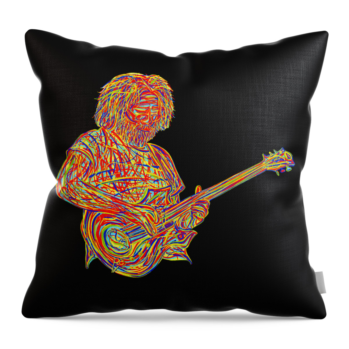 Grateful Dead Throw Pillow featuring the digital art Grateful Dead #1 by Steven D Moon