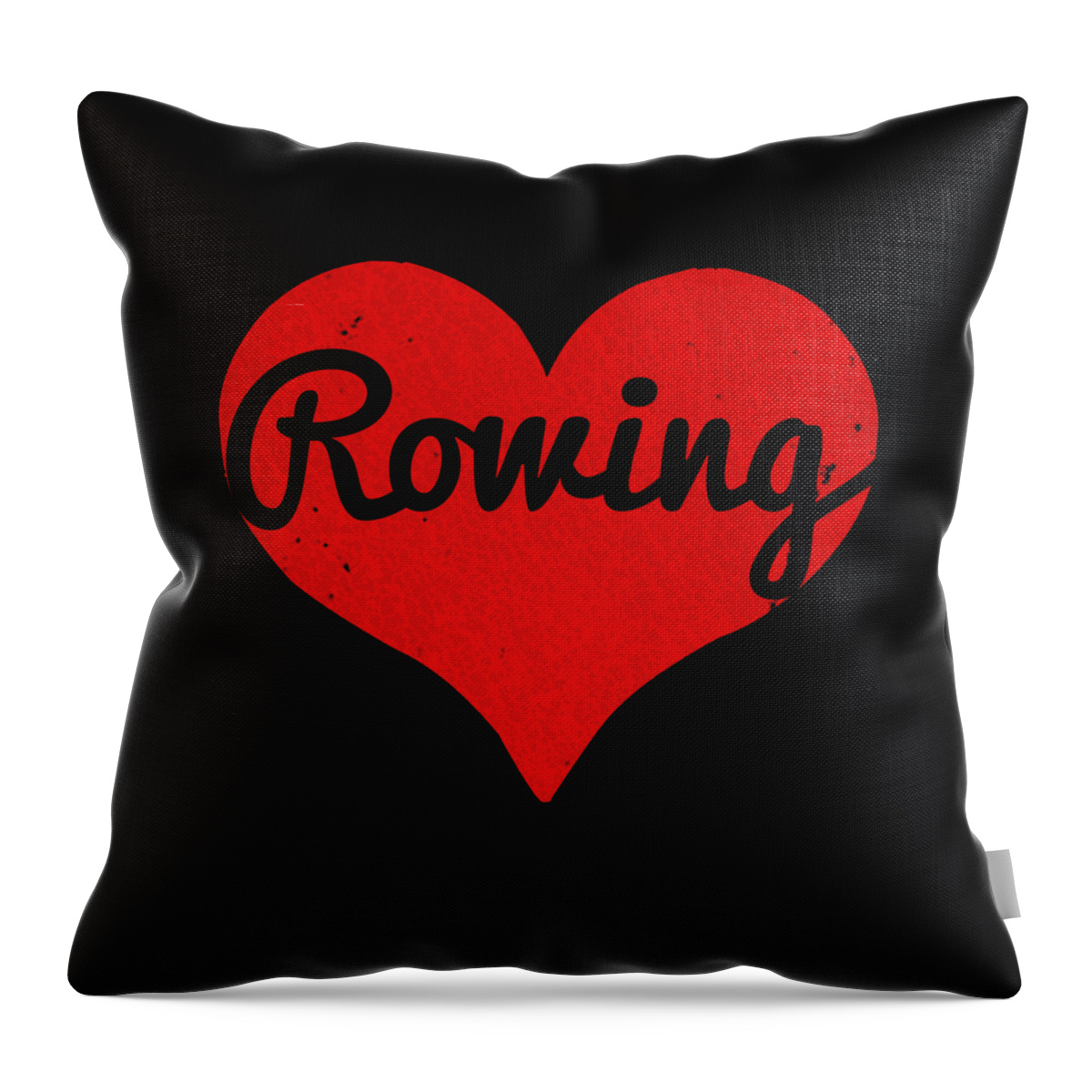 Funny Throw Pillow featuring the digital art I Love Rowing #1 by Flippin Sweet Gear