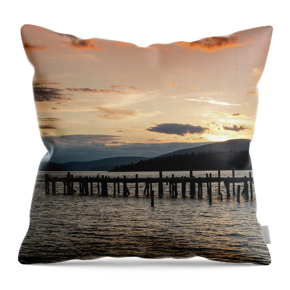Sunset Throw Pillow featuring the photograph Island Sunset #2 by Louise Kornreich