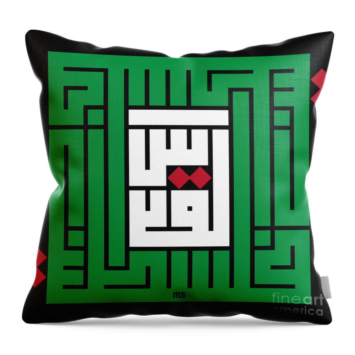 Jerusalem Throw Pillow featuring the digital art Jerusalem-Palestine01 #2 by Mamoun Sakkal