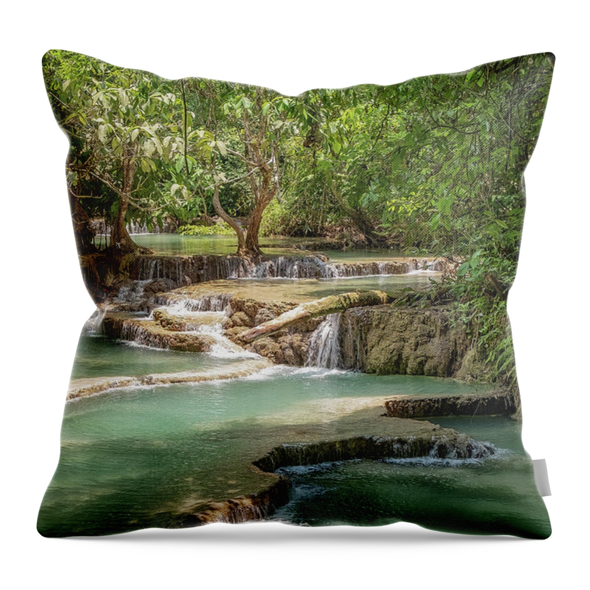 Laos Photography Throw Pillow featuring the photograph Jungles of Laos #1 by Marla Brown