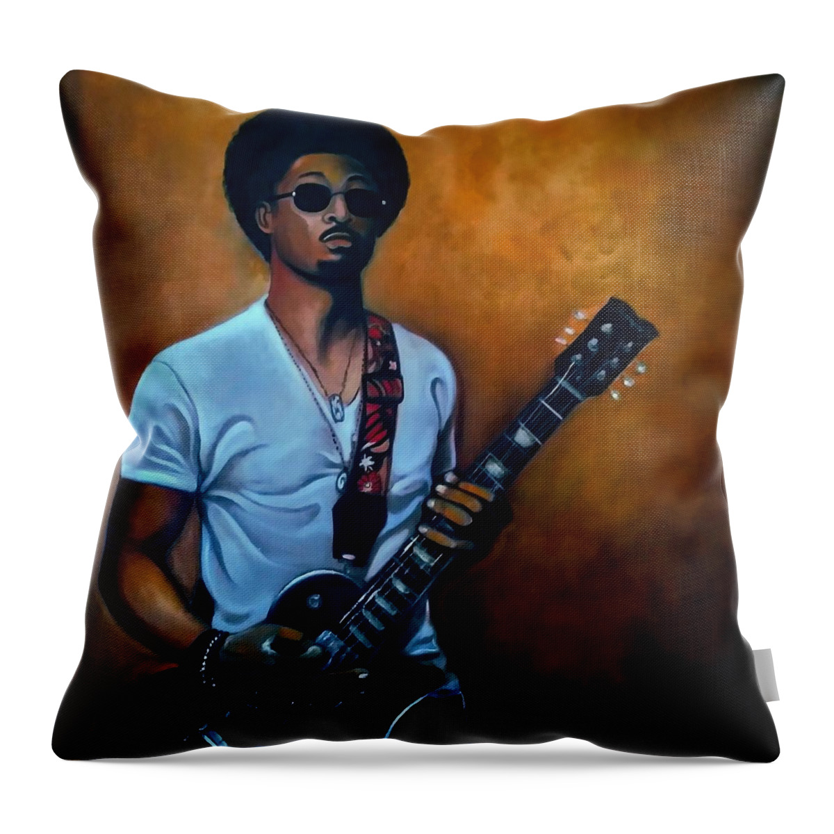 Emery Franklin Art Throw Pillow featuring the painting Just chilling out #1 by Emery Franklin
