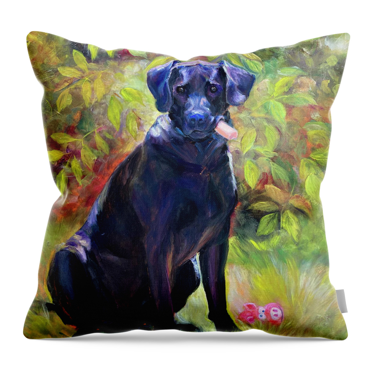 Pet Throw Pillow featuring the painting Lady In Waiting #1 by Susan Hensel