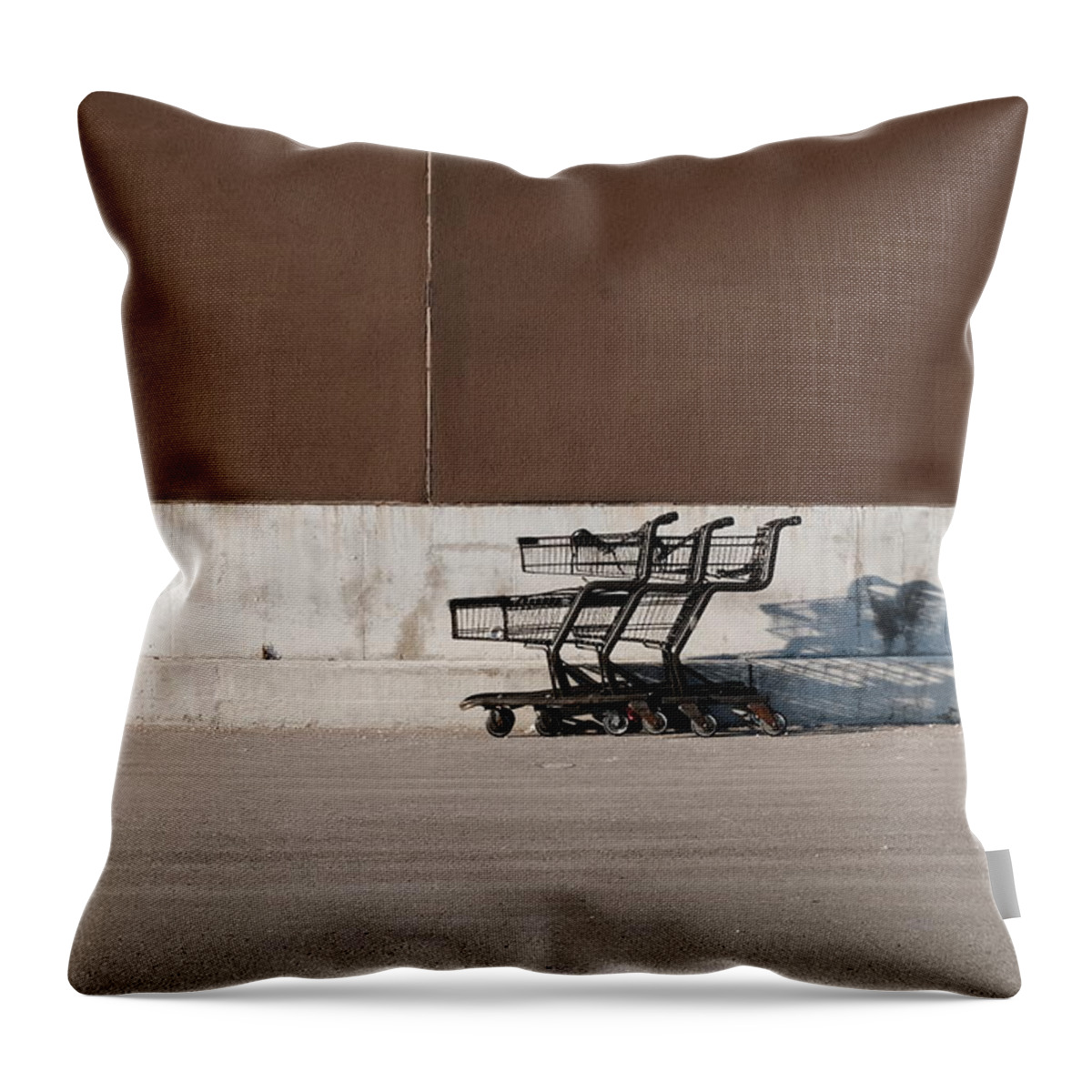 Minimal Throw Pillow featuring the photograph Line Em Up #1 by Kreddible Trout