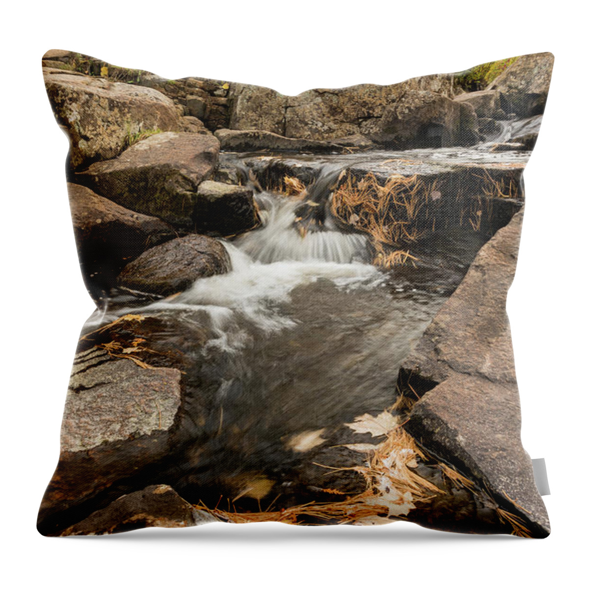 Lake Placid Throw Pillow featuring the photograph Little Falls #1 by Kristopher Schoenleber
