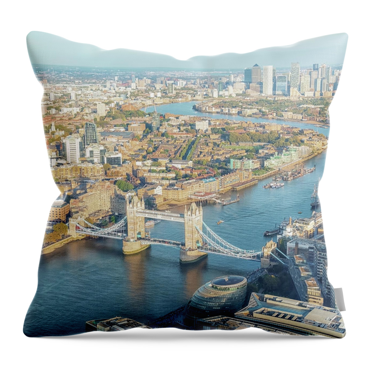 Tower Throw Pillow featuring the photograph London City #1 by Manjik Pictures