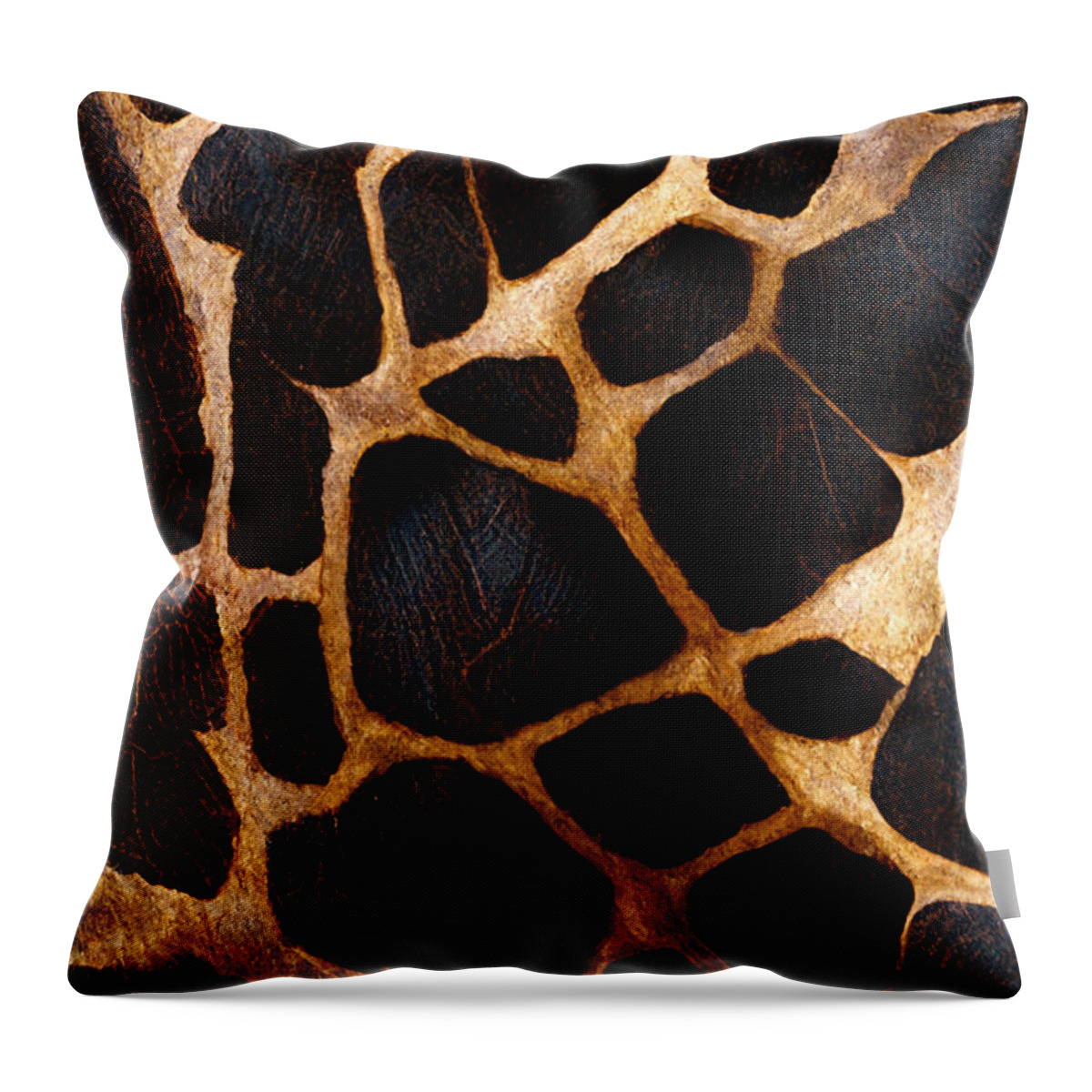 Giraffe Throw Pillow featuring the digital art Love giraffes #1 by Sabantha