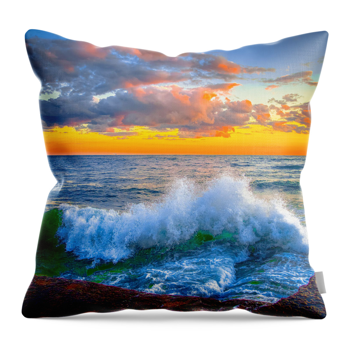 Lake Ontario Throw Pillow featuring the photograph Moonlight #1 by Fred J Lord
