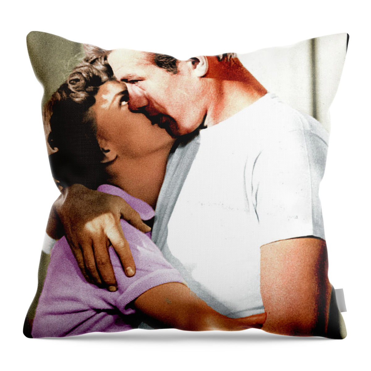 Natalie Wood Throw Pillow featuring the photograph Natalie Wood and James Dean #1 by Movie World Posters
