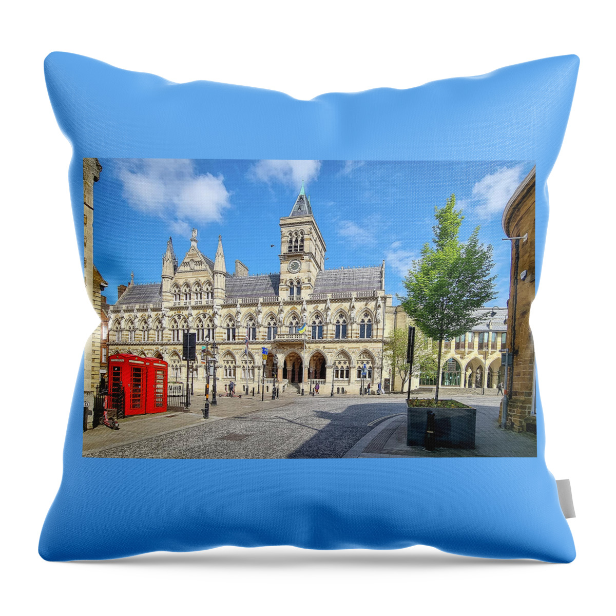  Throw Pillow featuring the photograph Northampton Guildhall #1 by Gordon James