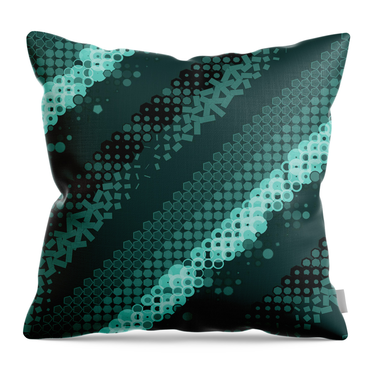 Abstract Throw Pillow featuring the digital art Pattern 42 #1 by Marko Sabotin