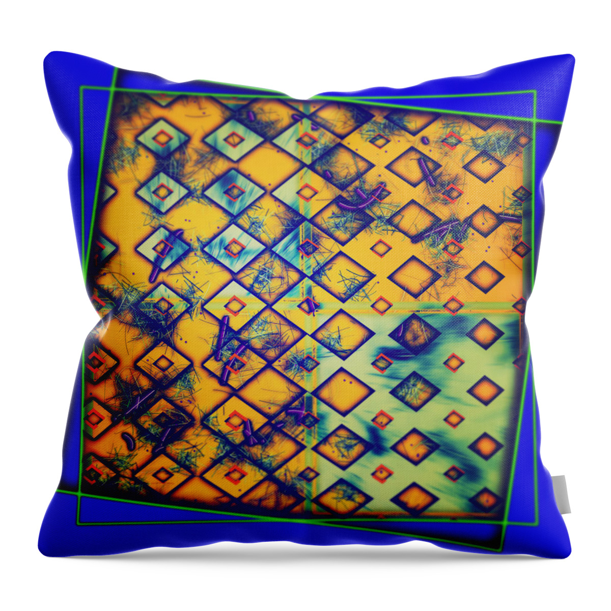 Abstract Throw Pillow featuring the digital art Pattern 69 #1 by Marko Sabotin