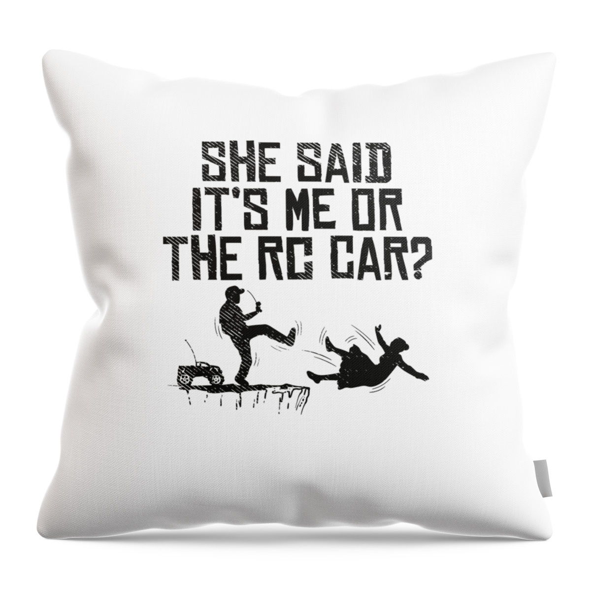 Rc Throw Pillow featuring the digital art RC Car Radio Control Car Model Cars #1 by Toms Tee Store