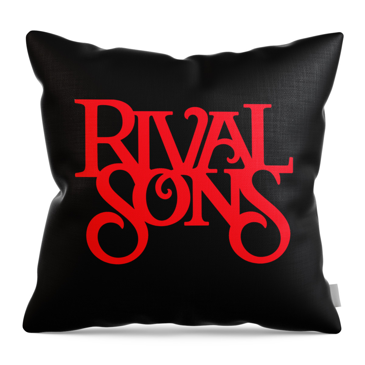 Funny Throw Pillow featuring the digital art Rival Sons Band #1 by Muspratt Giraud