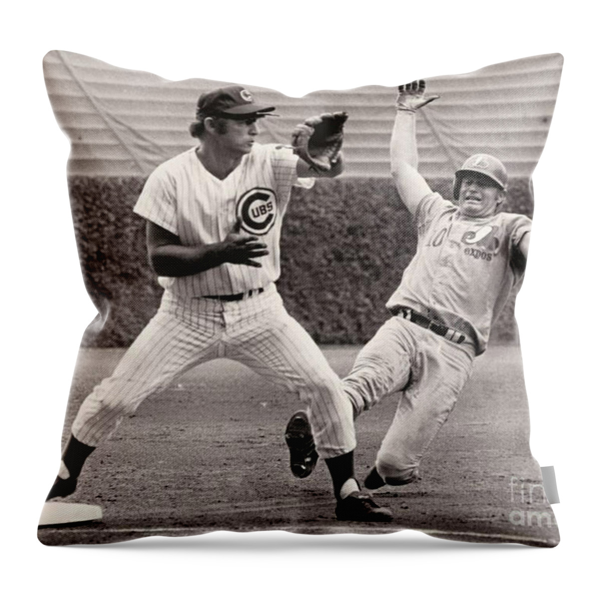 Ron Throw Pillow featuring the photograph Ron Santo #1 by Action
