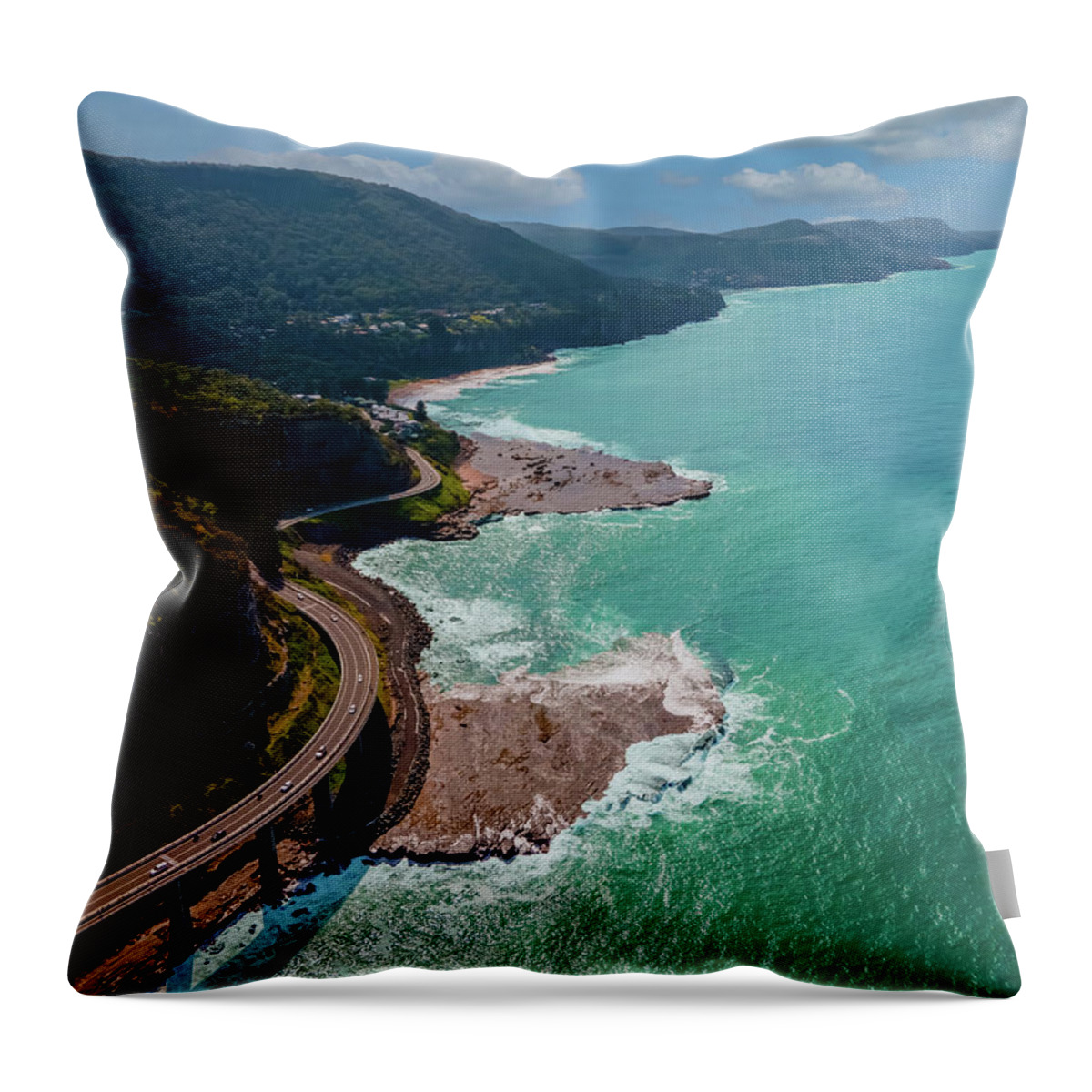 Bridge Throw Pillow featuring the photograph Sea Cliff Bridge No 6 by Andre Petrov