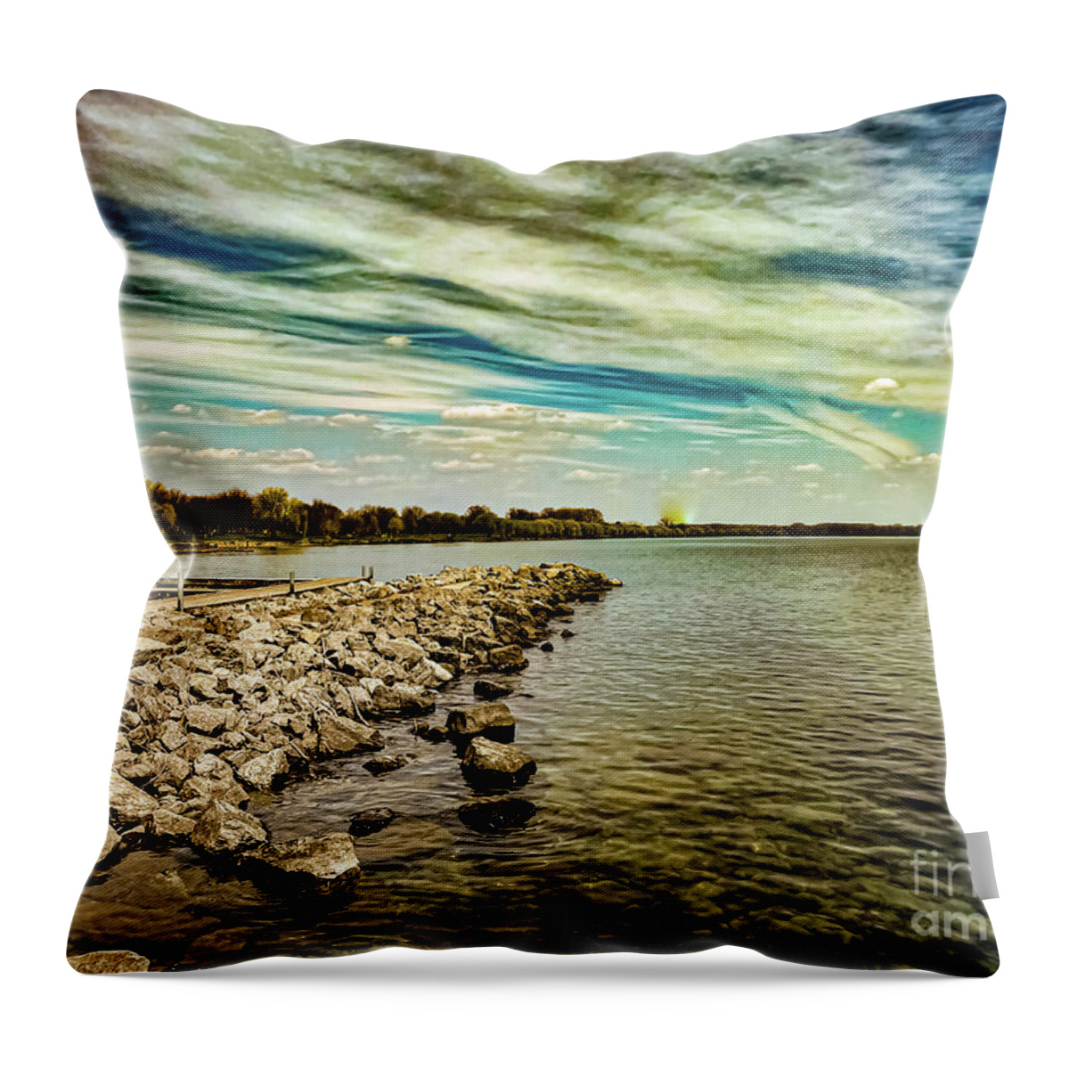 Seneca Lake Throw Pillow featuring the photograph Seneca Lake at Geneva #1 by William Norton