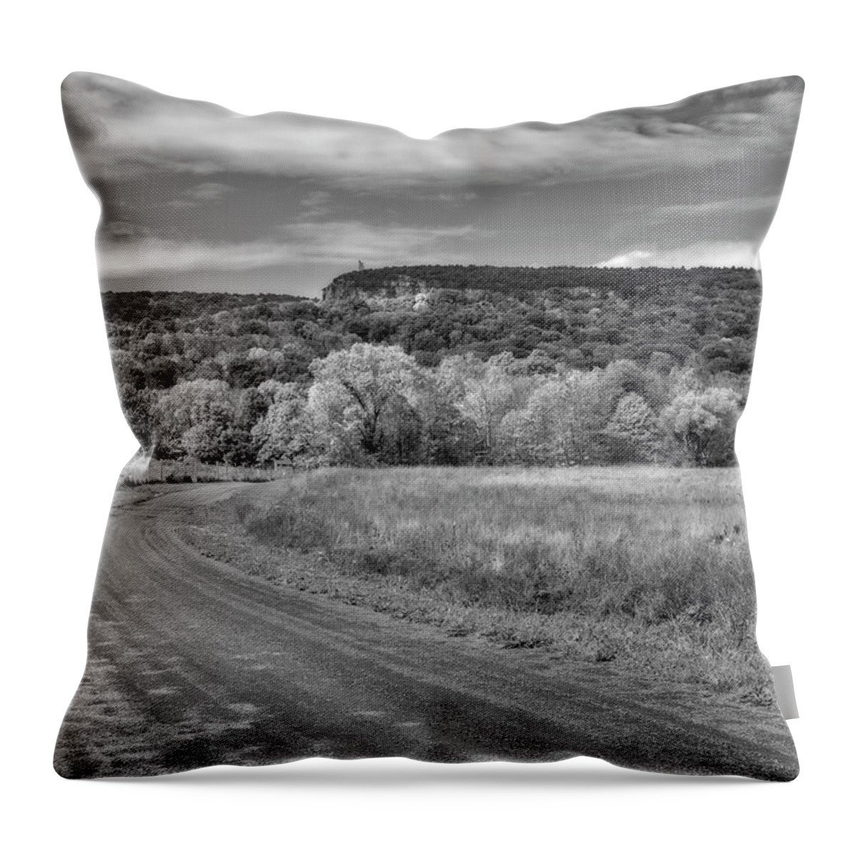 Shawangunk Throw Pillow featuring the photograph Shawangunk Mountain Hudson Valley NY #1 by Susan Candelario