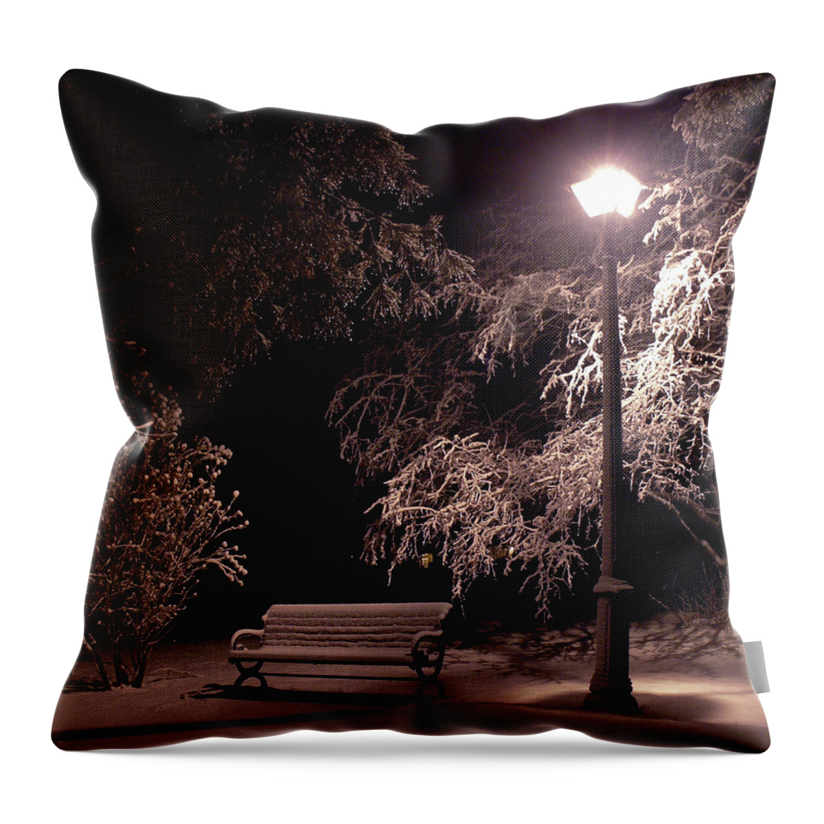  Throw Pillow featuring the photograph Silent Night by Kenneth Lane Smith