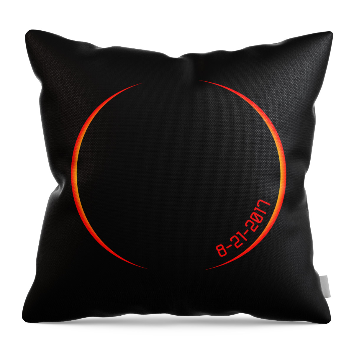 Funny Throw Pillow featuring the digital art Solar Eclipse 2017 #1 by Flippin Sweet Gear