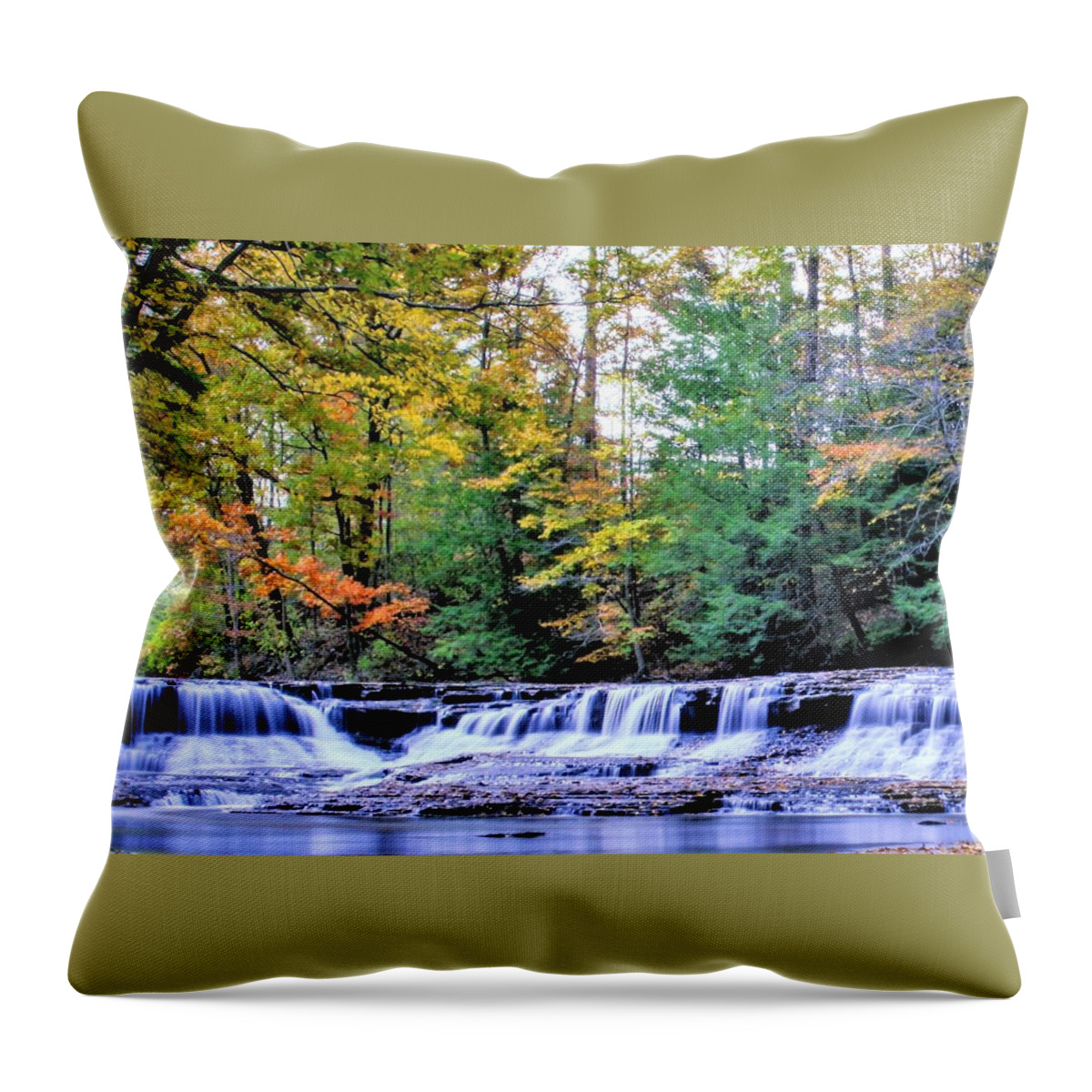  Throw Pillow featuring the photograph South Chagrin #1 by Brad Nellis
