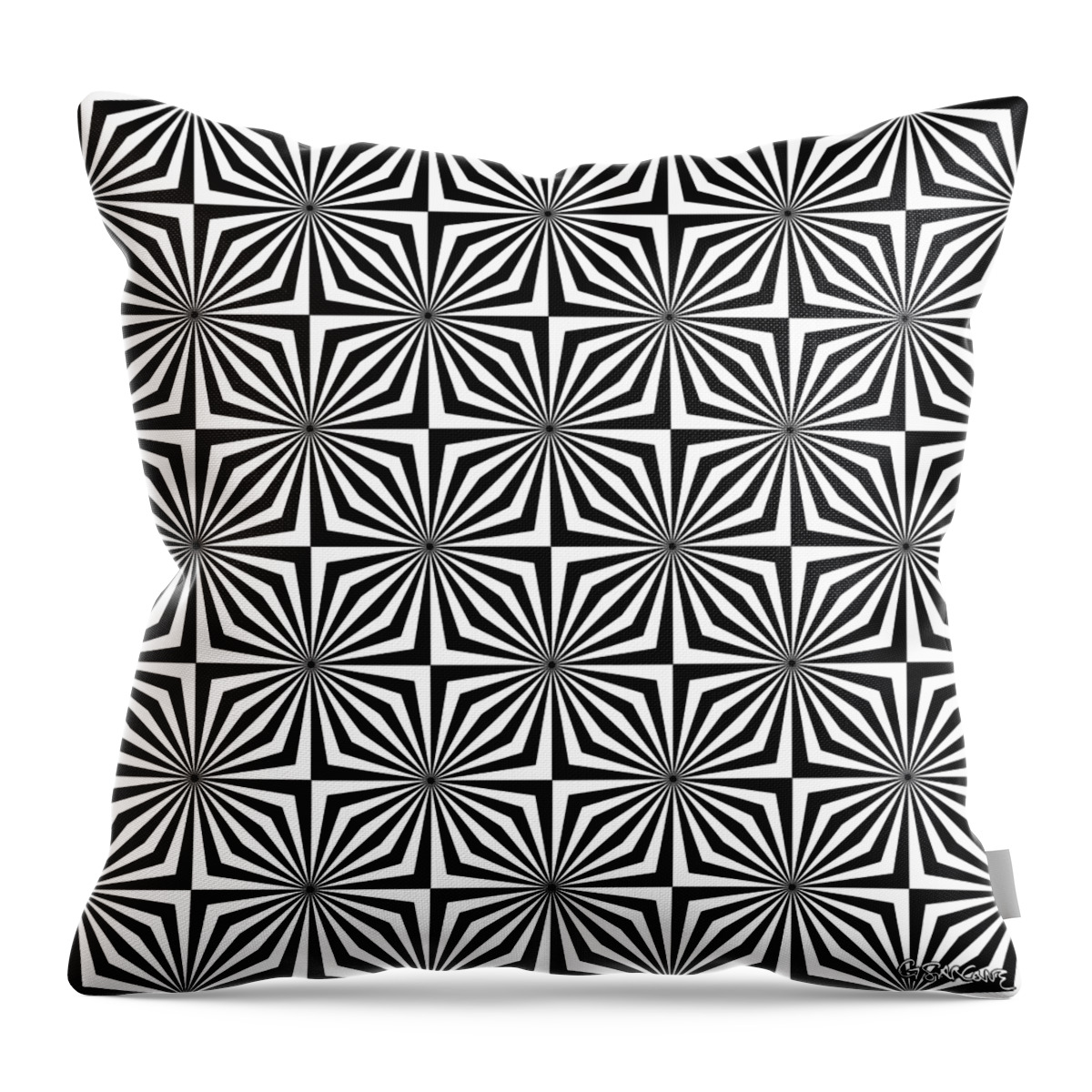 Op Art Throw Pillow featuring the mixed media Stay High #2 by Gianni Sarcone