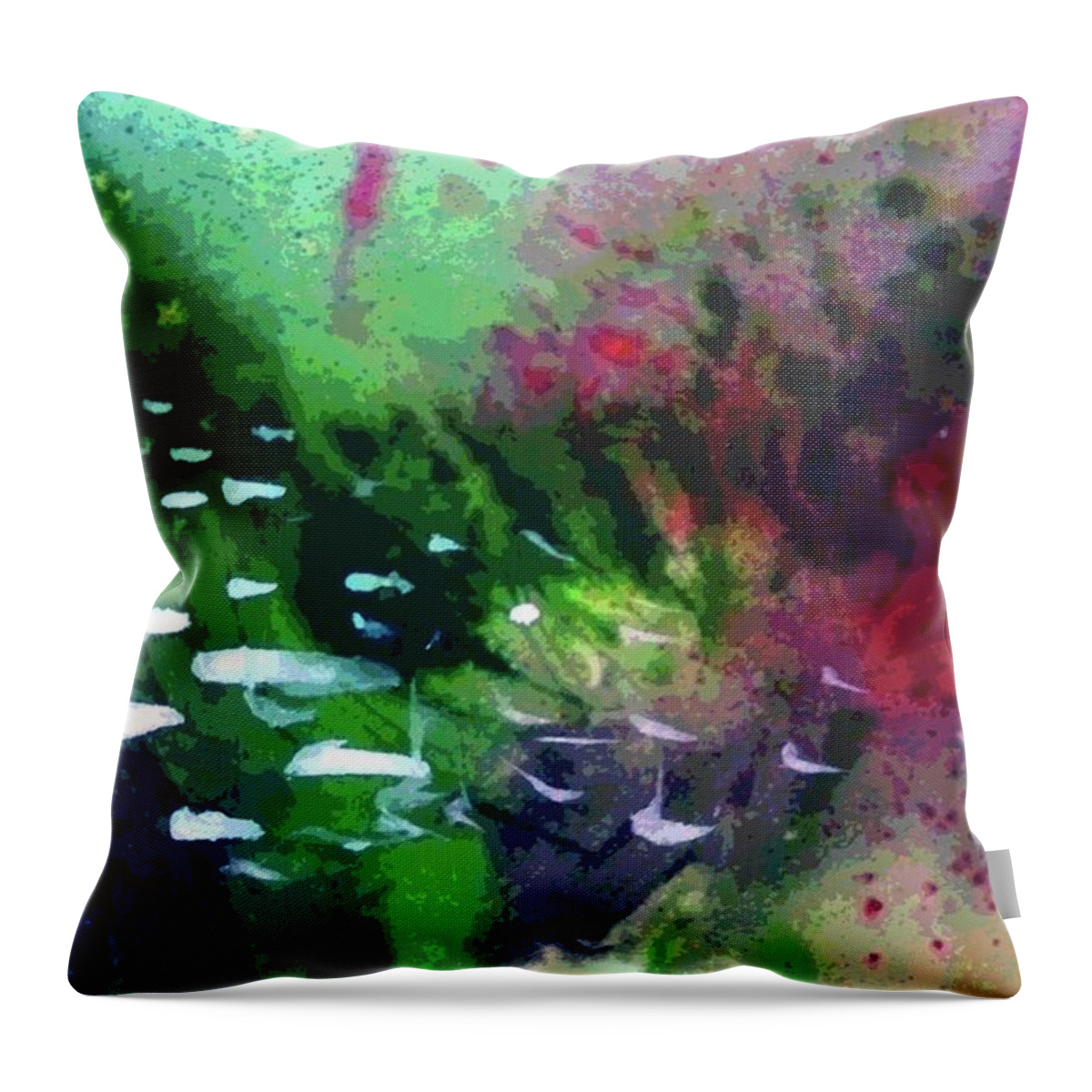 Water Outdoors Nature Ocean Travel Throw Pillow featuring the painting Suva #2 by Ed Heaton