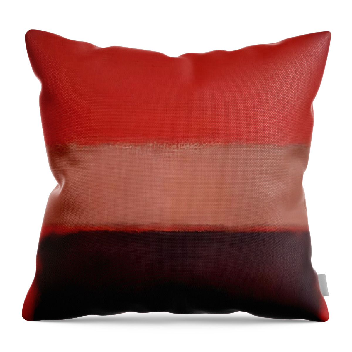 Abstract Throw Pillow featuring the painting The Connection Between Mark Rothko's Art and Literature #1 by Emma Ava