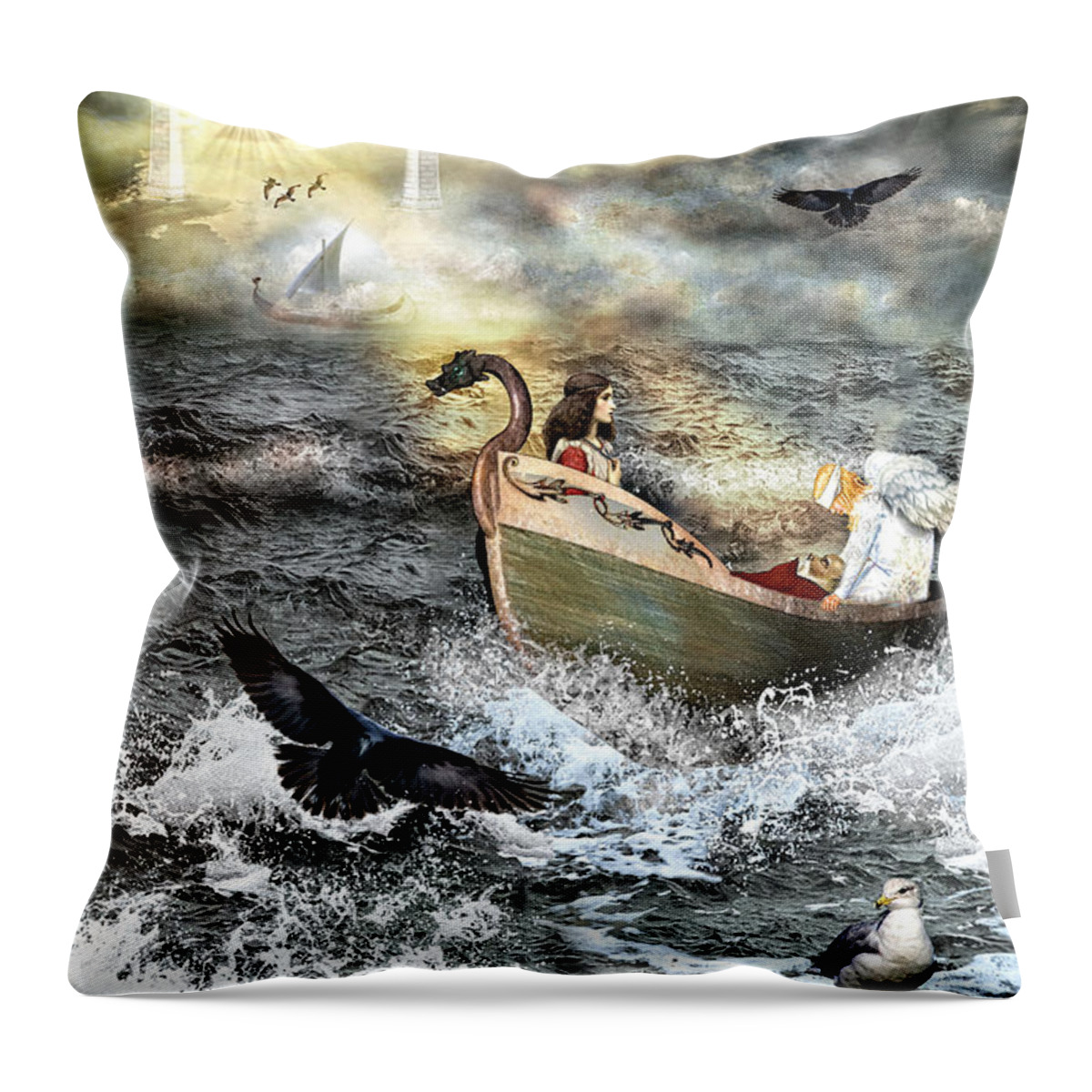 Ebbing Tide Throw Pillow featuring the photograph The Ebbing Tide #1 by Diana Haronis