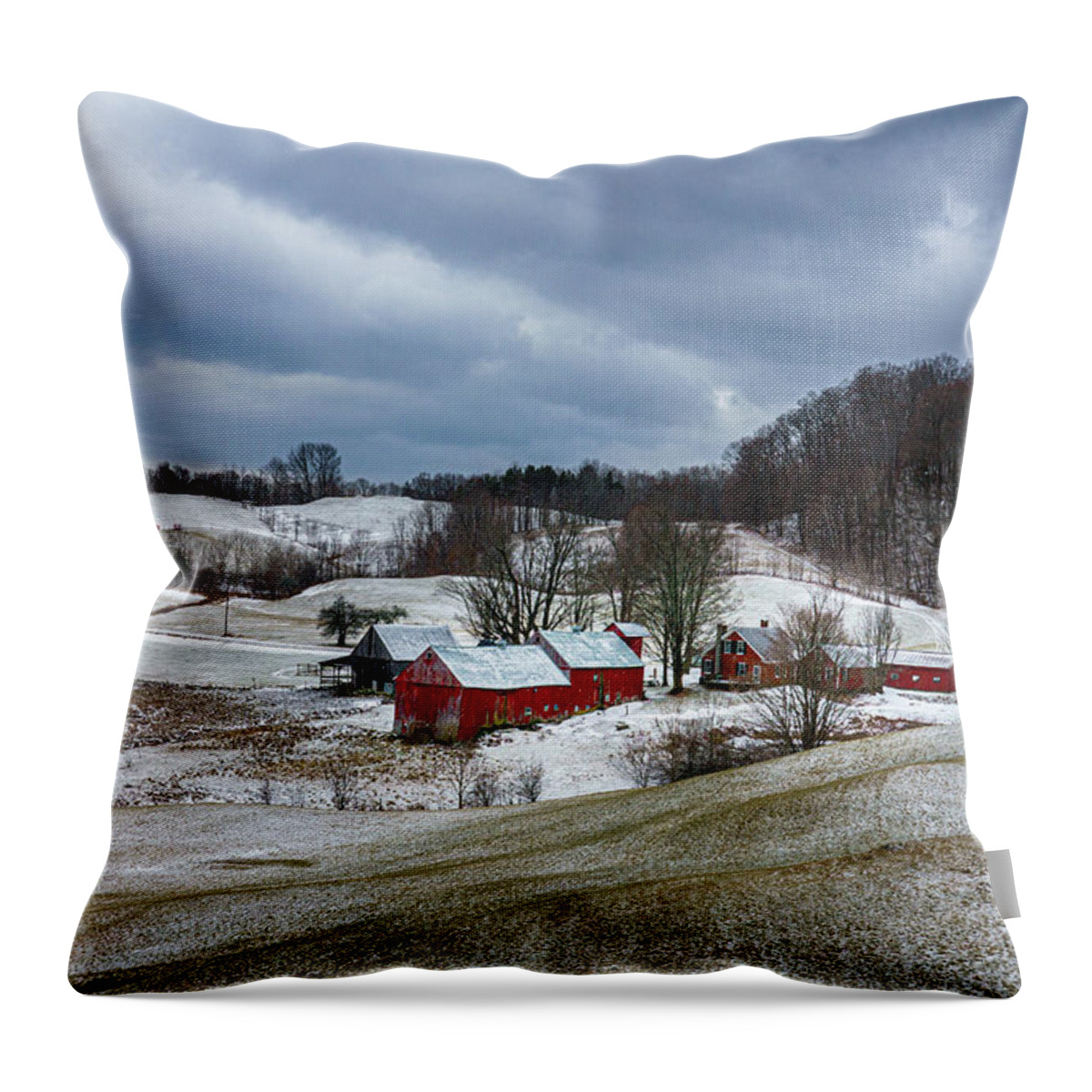 Jenne Farm Throw Pillow featuring the photograph The farm #1 by Roni Chastain