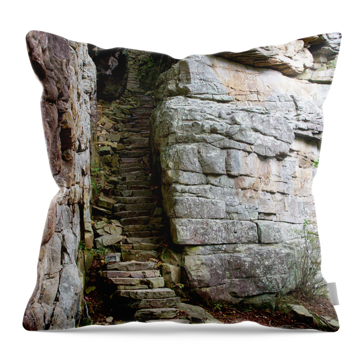 Savage Gulf Throw Pillow featuring the photograph The Stone Door #1 by Phil Perkins