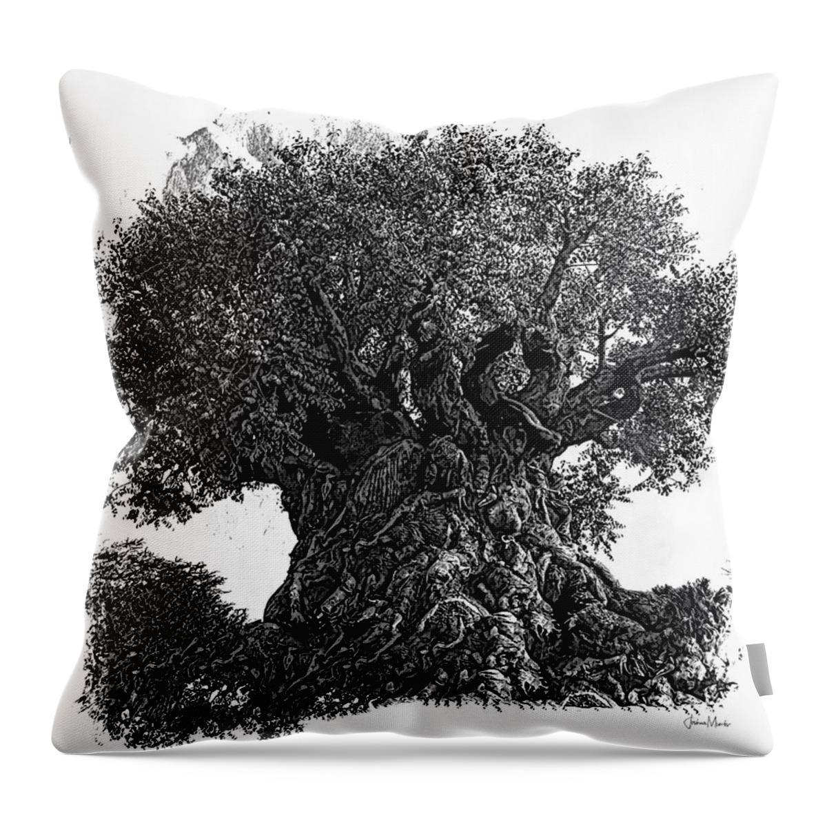 Joshua Mimbs Throw Pillow featuring the photograph Tree of Life #1 by FineArtRoyal Joshua Mimbs