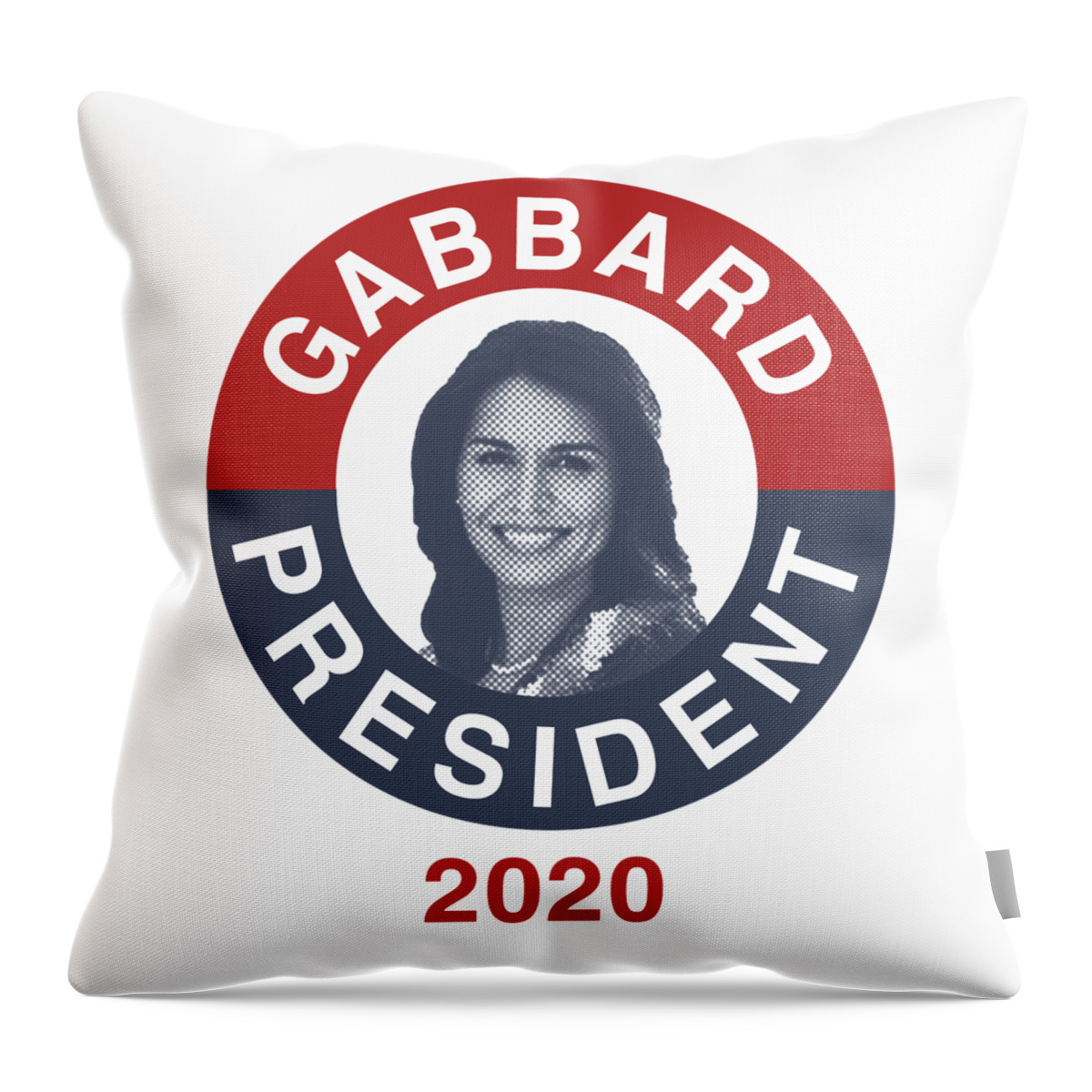 Election Throw Pillow featuring the digital art Tulsi Gabbard for President 2020 #1 by Flippin Sweet Gear