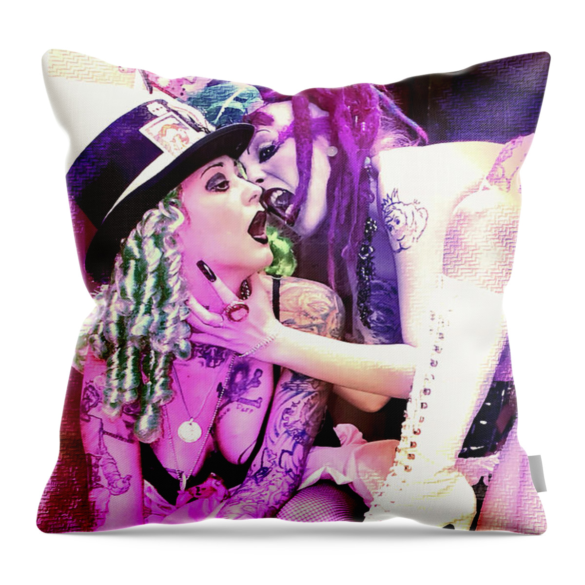  Beautiful Throw Pillow featuring the digital art Twisted Carnival 13 #1 by Recreating Creation