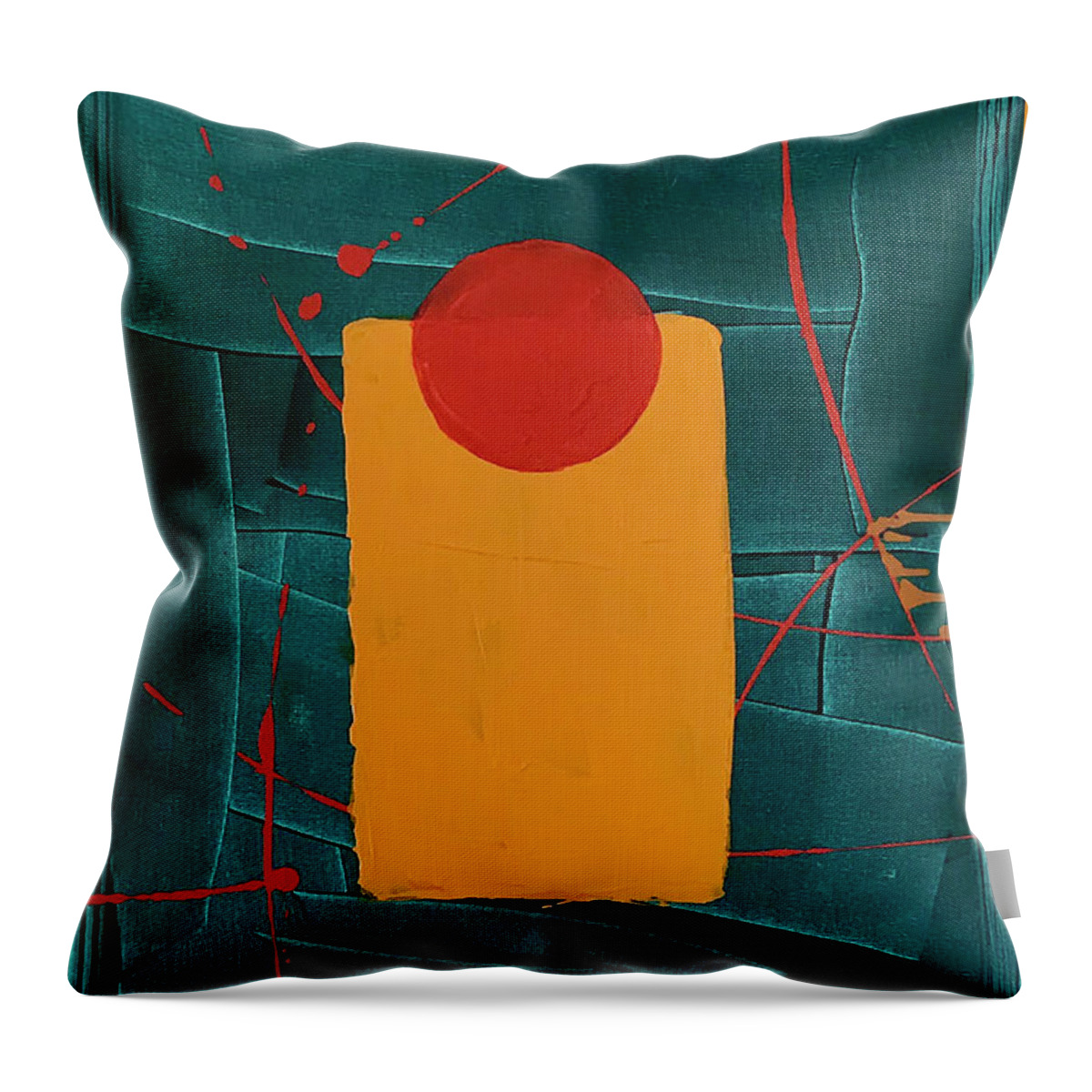 Acrylic Throw Pillow featuring the painting Unity by Laura Jaffe