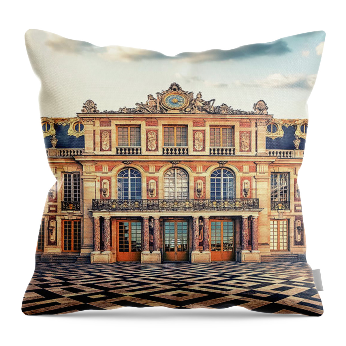 Ancient Throw Pillow featuring the photograph Versailles Palace #1 by Manjik Pictures