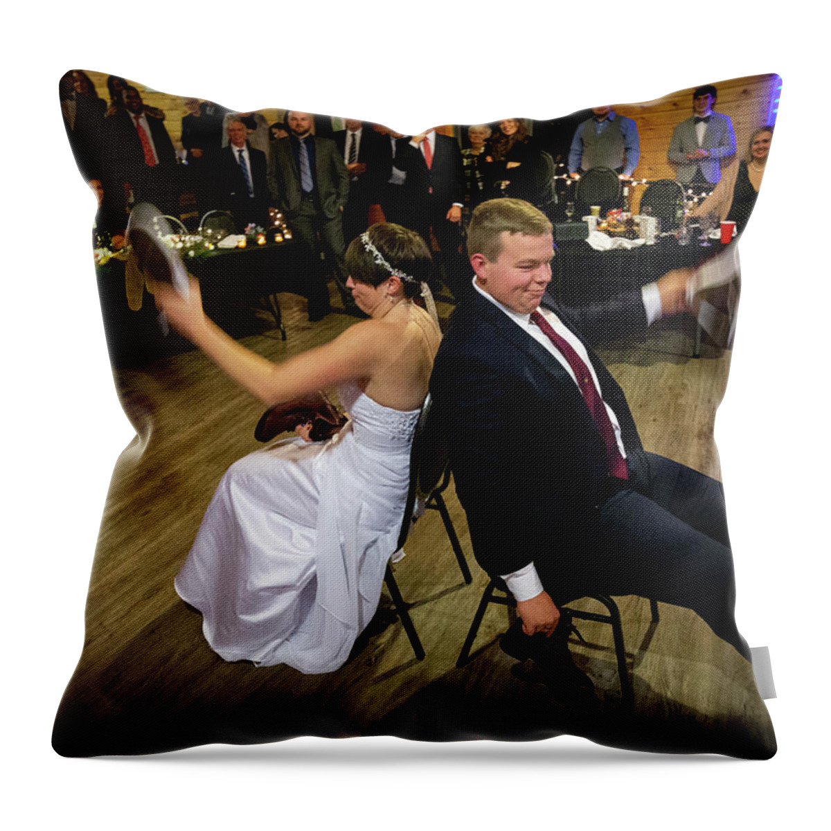 Wedding Throw Pillow featuring the photograph Wedding Reception #1 by Jim Whitley