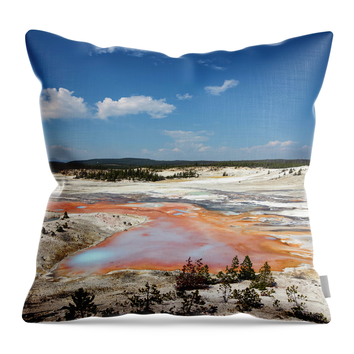 Nature Throw Pillow featuring the photograph Yellowstone National Park #1 by Mango Art