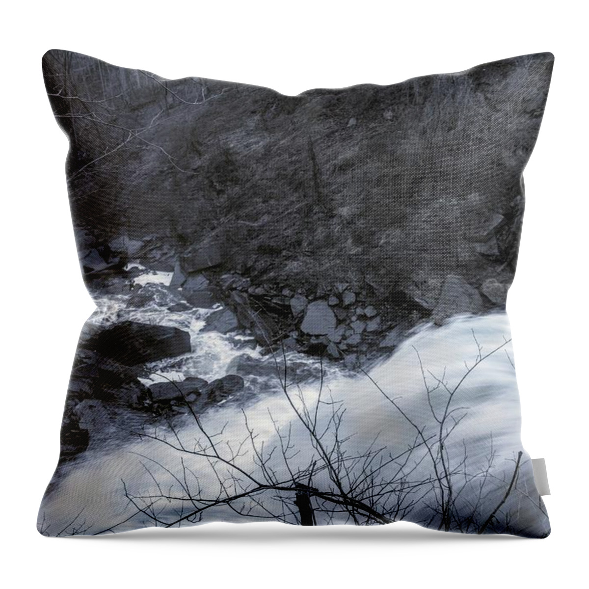  Throw Pillow featuring the photograph Brandywine Falls #10 by Brad Nellis